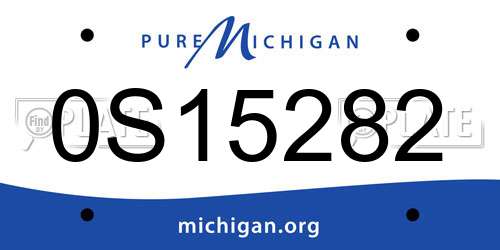 0S15282 Michigan License Plate