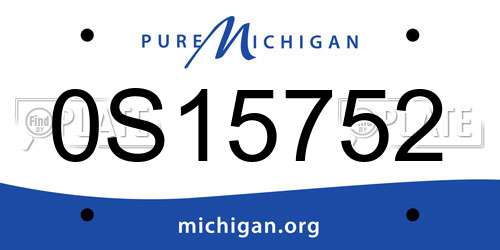 0S15752 Michigan License Plate