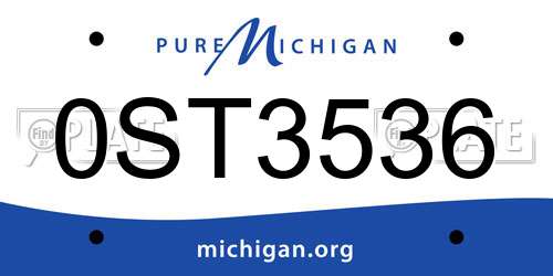 0ST3536 Michigan License Plate