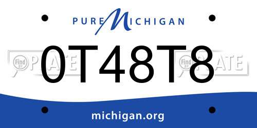 0T48T8 Michigan License Plate