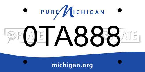 0TA888 Michigan License Plate