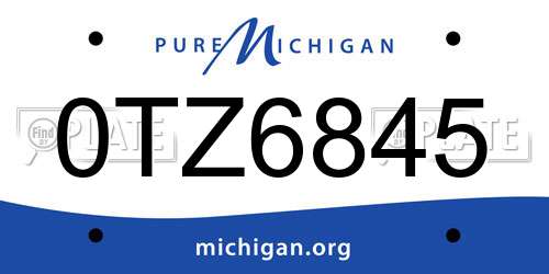 0TZ6845 Michigan License Plate