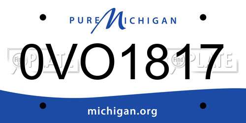 0VO1817 Michigan License Plate