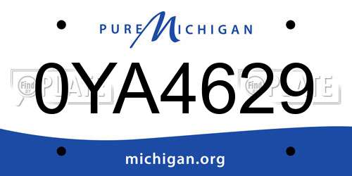 0YA4629 Michigan License Plate