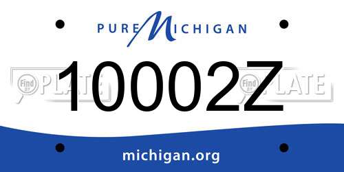 10002Z Michigan License Plate
