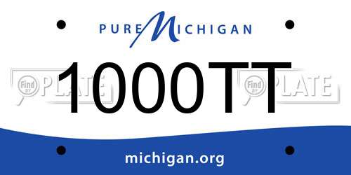 1000TT Michigan License Plate