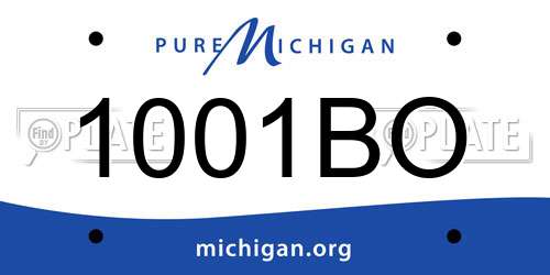 1001BO Michigan License Plate