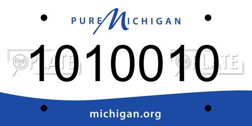 1010010 Michigan License Plate