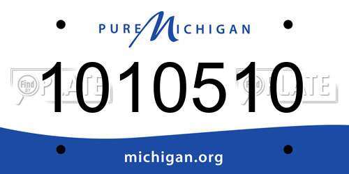 1010510 Michigan License Plate