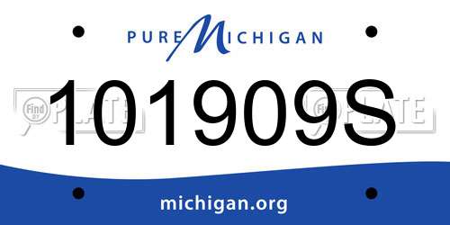 101909S Michigan License Plate