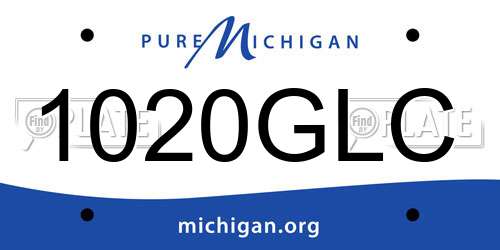 1020GLC Michigan License Plate