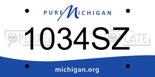 1034SZ Michigan License Plate