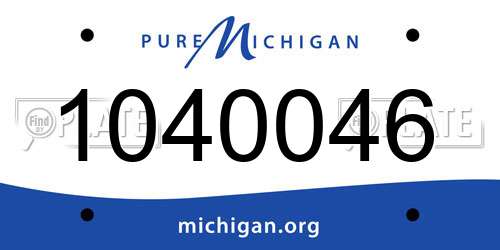 1040046 Michigan License Plate