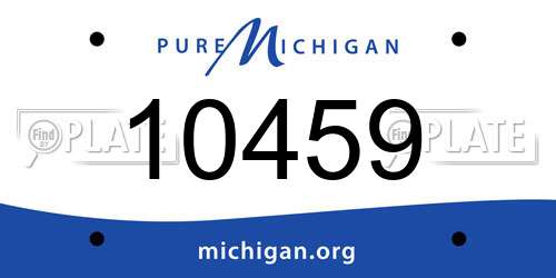 10459 Michigan License Plate