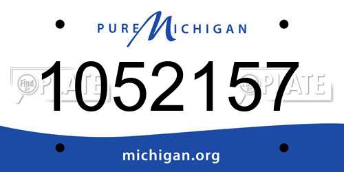 1052157 Michigan License Plate