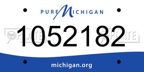 1052182 Michigan License Plate