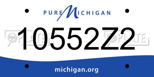 10552Z2 Michigan License Plate