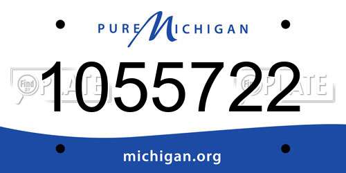 1055722 Michigan License Plate
