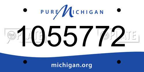 1055772 Michigan License Plate