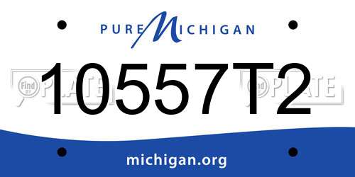 10557T2 Michigan License Plate