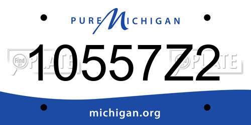 10557Z2 Michigan License Plate