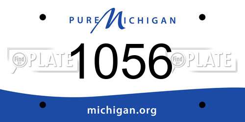 1056 Michigan License Plate