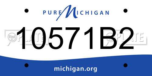 10571B2 Michigan License Plate
