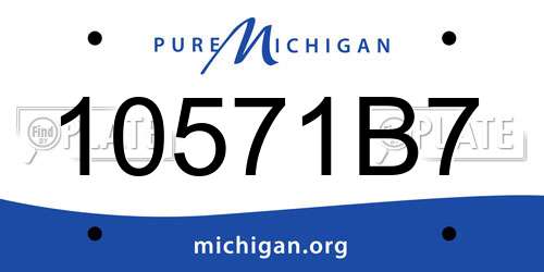 10571B7 Michigan License Plate