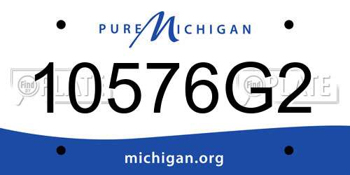 10576G2 Michigan License Plate