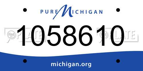 1058610 Michigan License Plate