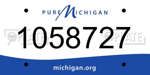1058727 Michigan License Plate