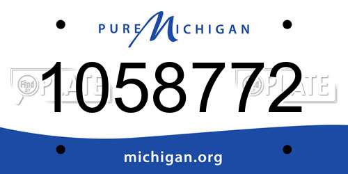 1058772 Michigan License Plate