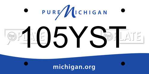 105YST Michigan License Plate