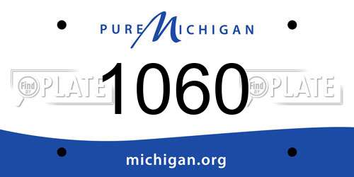 1060 Michigan License Plate