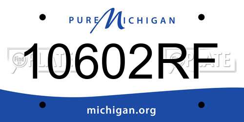 10602RF Michigan License Plate