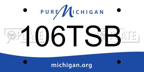 106TSB Michigan License Plate