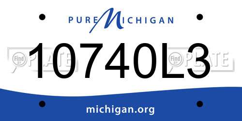 10740L3 Michigan License Plate