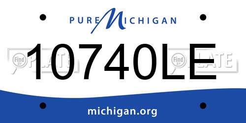 10740LE Michigan License Plate