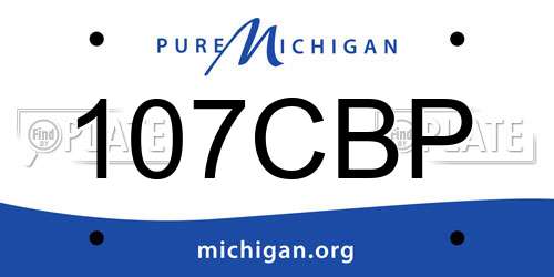 107CBP Michigan License Plate
