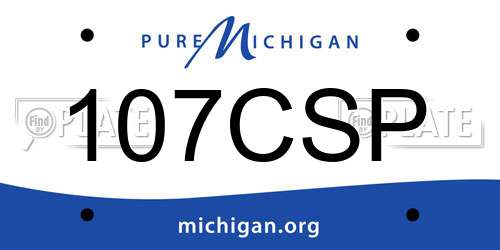 107CSP Michigan License Plate