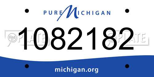 1082182 Michigan License Plate