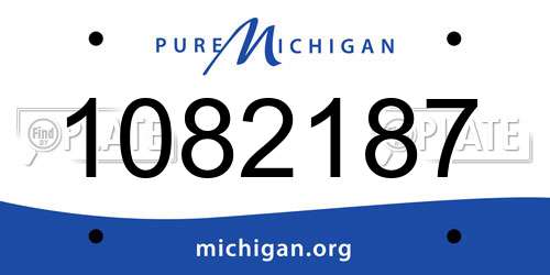 1082187 Michigan License Plate