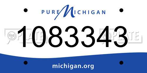 1083343 Michigan License Plate