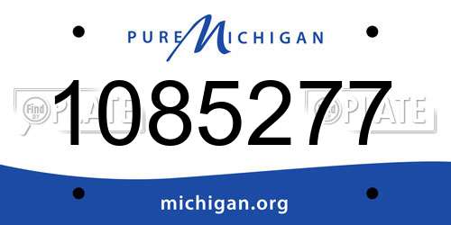 1085277 Michigan License Plate