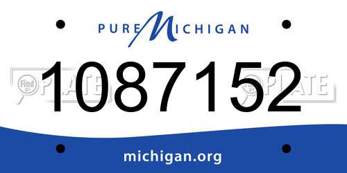 1087152 Michigan License Plate