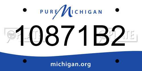 10871B2 Michigan License Plate