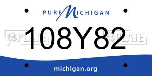 108Y82 Michigan License Plate
