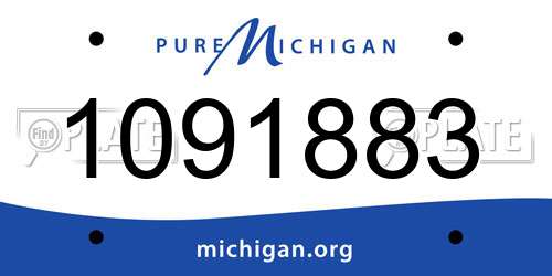 1091883 Michigan License Plate