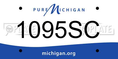 1095SC Michigan License Plate