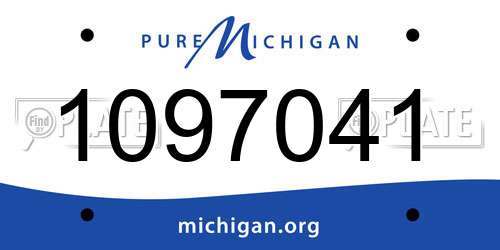 1097041 Michigan License Plate